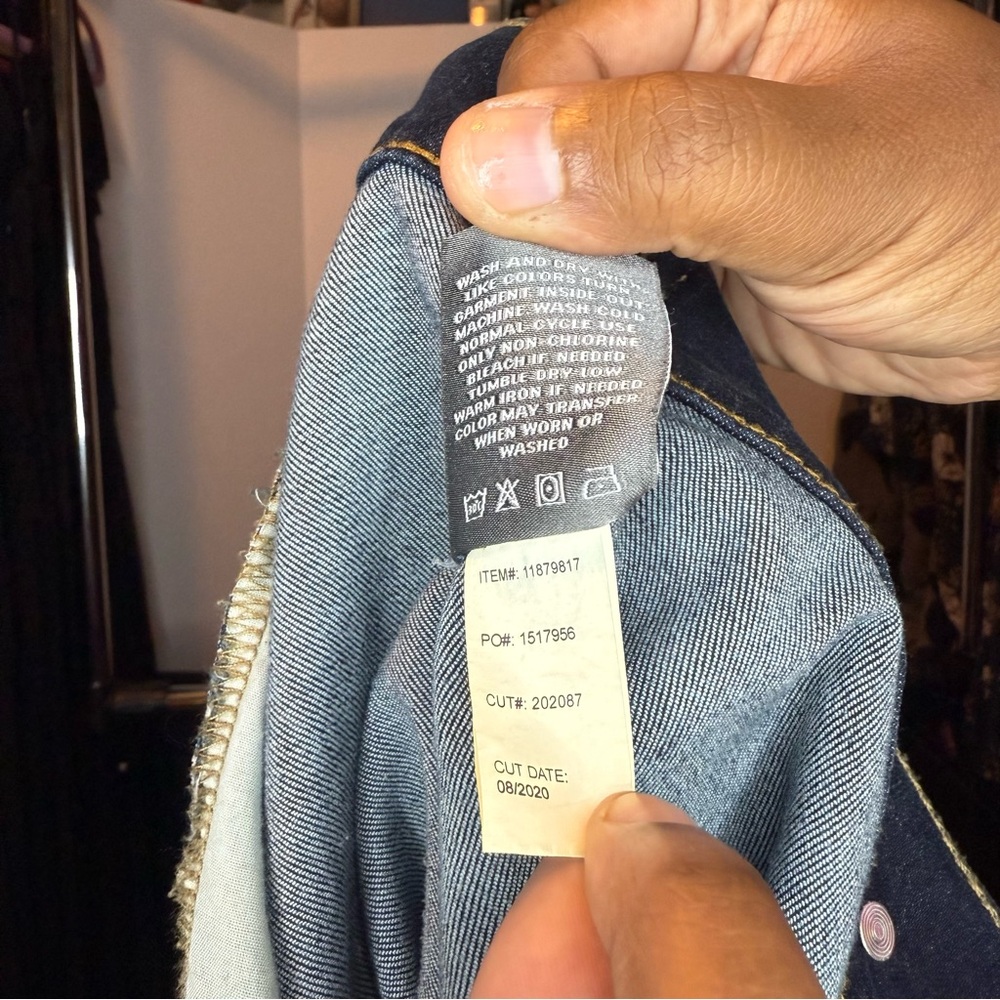 Torrid size 4 Button Down Dark Blue Denim Jacket with Pocket - Picture 4 of 7